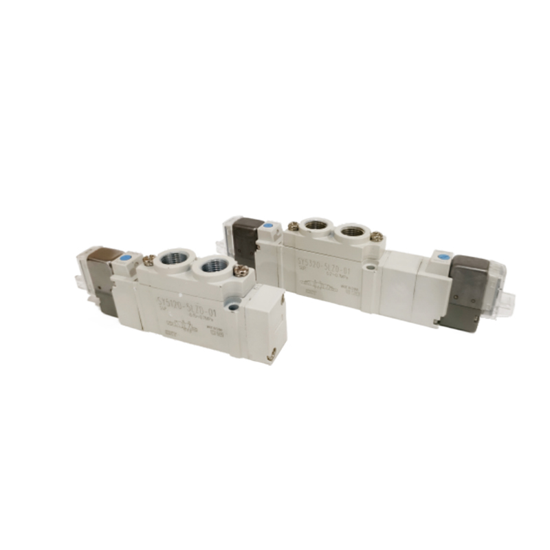5cestný solenoidový ventil řady SY Typ s přímým potrubím/jednoduchý typ