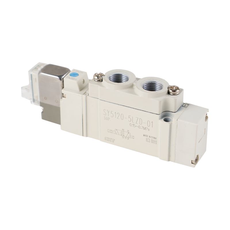 5cestný solenoidový ventil řady SY Typ s přímým potrubím/jednoduchý typ