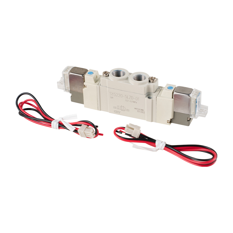 5cestný solenoidový ventil řady SY Typ s přímým potrubím/jednoduchý typ