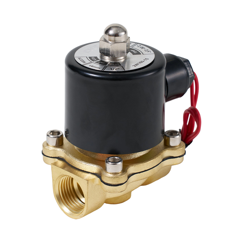 2W Series 2-polohový dvoucestný měděný elektromagnetický ventil